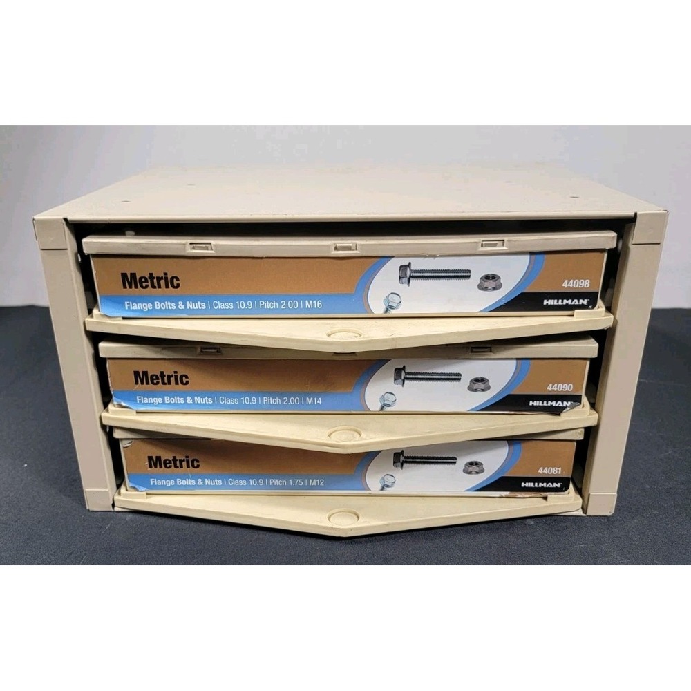 Hillman Hardware Storage Cabinet 3 Drawer Bins Steel Organizer Lego, Parts,etc..